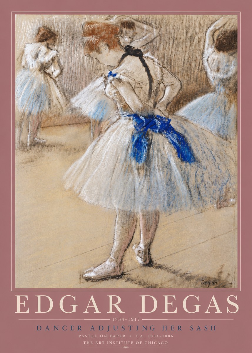 Edgar Degas Dancer Adjusting Her Sash No5 - Juliste