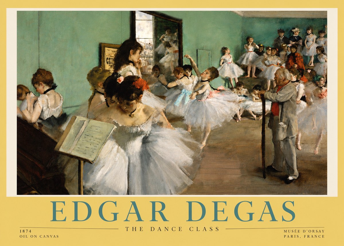 Edgar Degas The Dance Class I No3 - Juliste