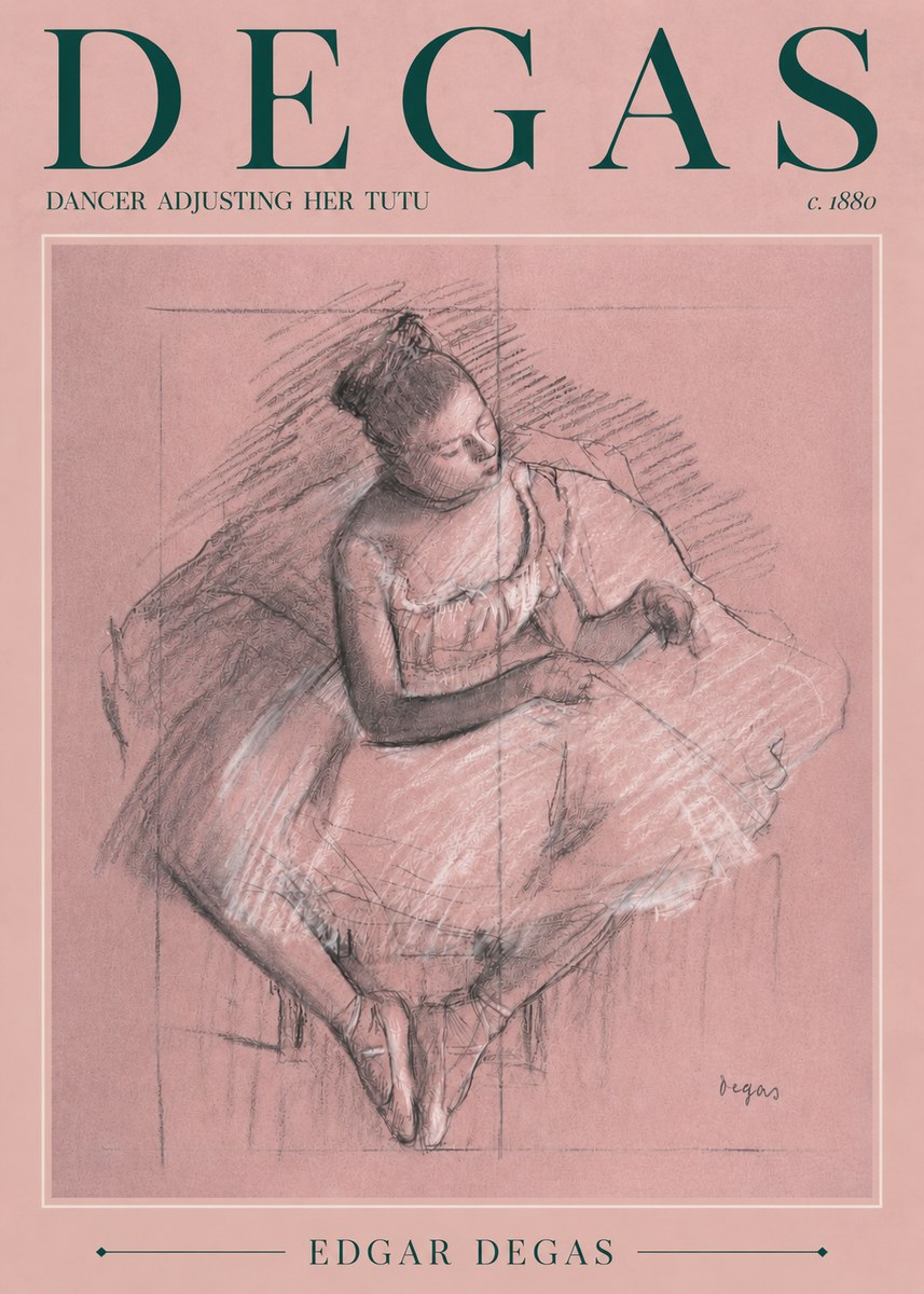 Edgar Degas Dancer Adjusting Her Tutu No4 - Juliste