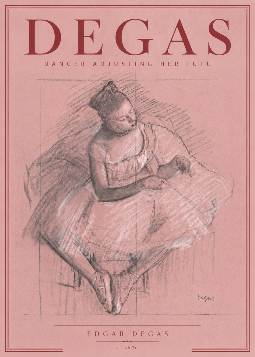 Edgar Degas Dancer Adjusting Her Tutu No6 - Juliste