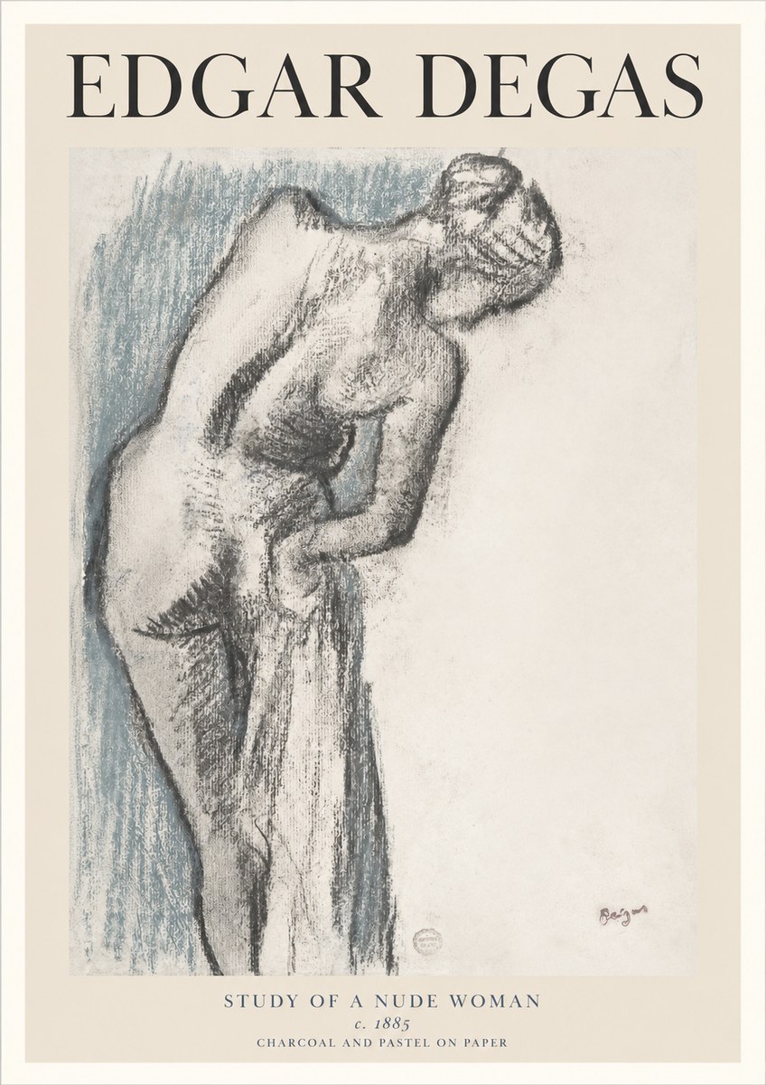 Edgar Degas Study of a Nude Woman II No1 - Juliste
