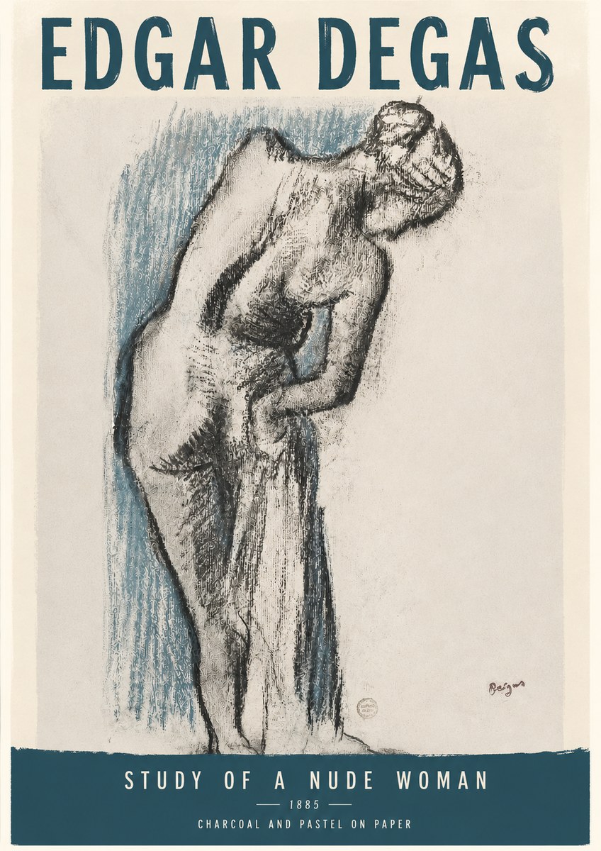 Edgar Degas Study of a Nude Woman II No3 - Juliste