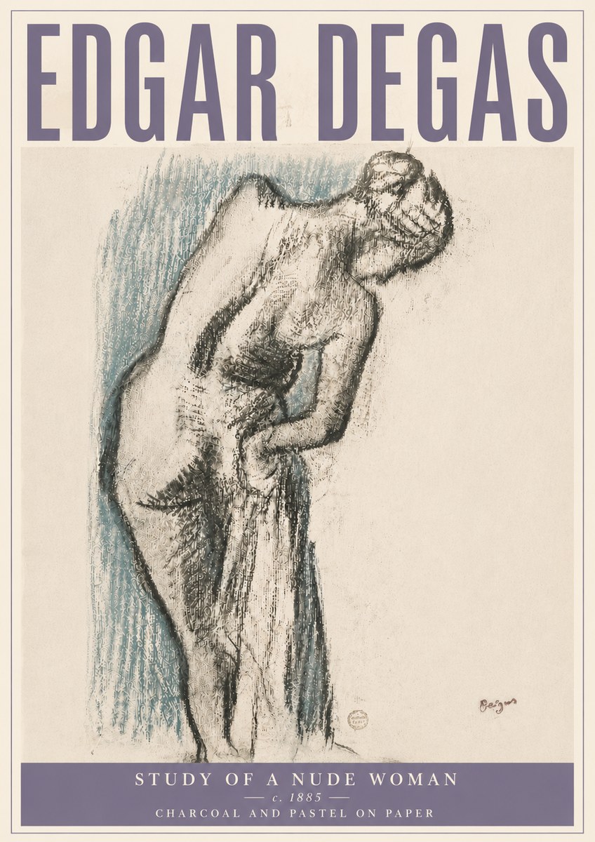 Edgar Degas Study of a Nude Woman II No6 - Juliste