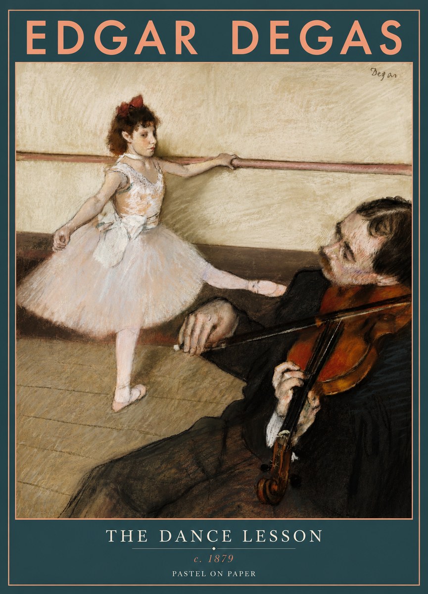 Edgar Degas The Dance Lesson No4 - Juliste