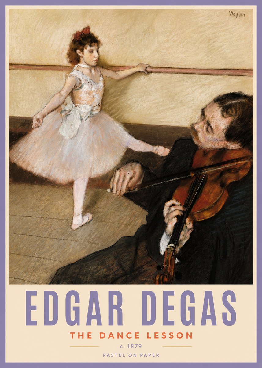 Edgar Degas The Dance Lesson No5 - Juliste