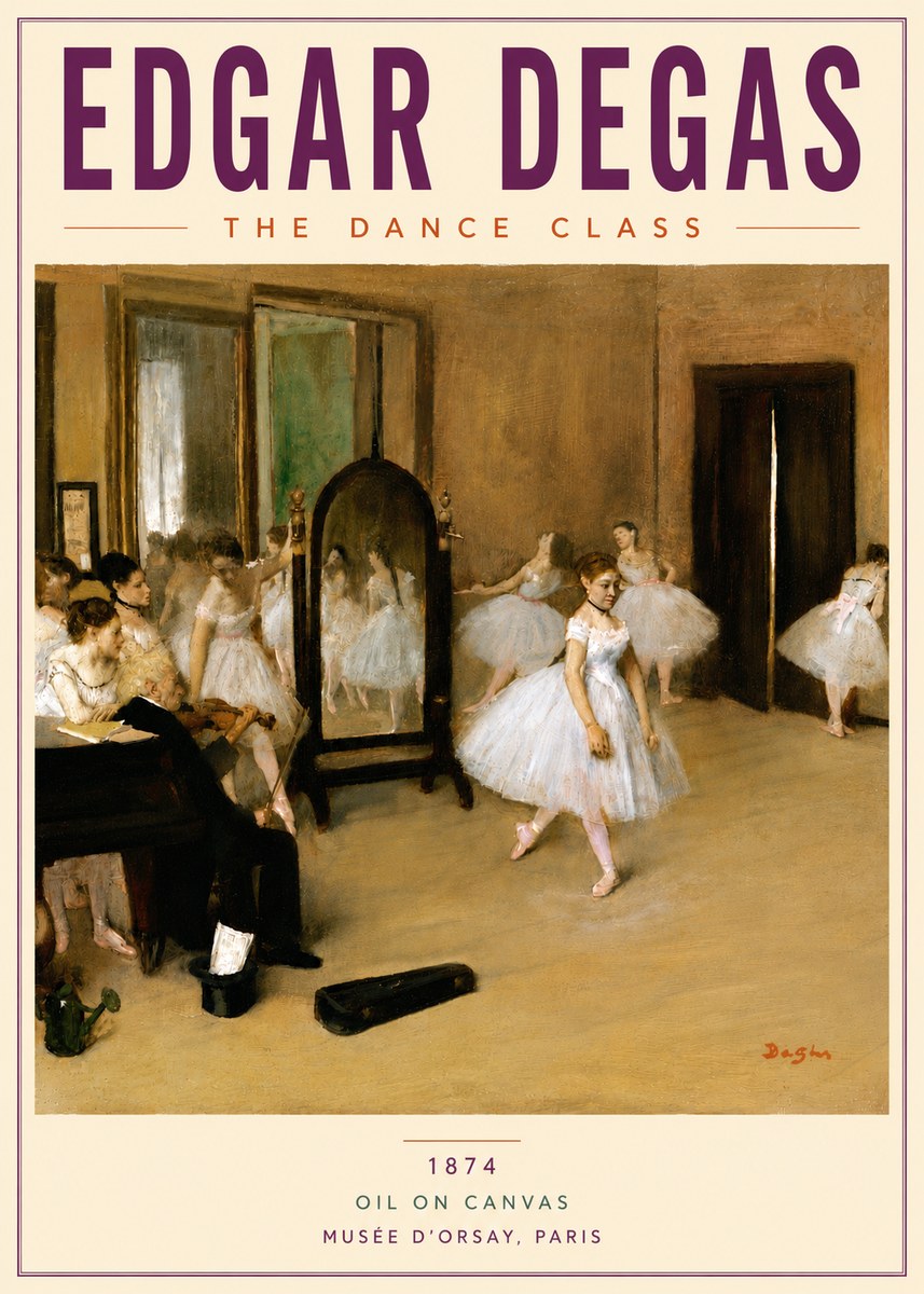 Edgar Degas The Dance Class II No6 - Juliste