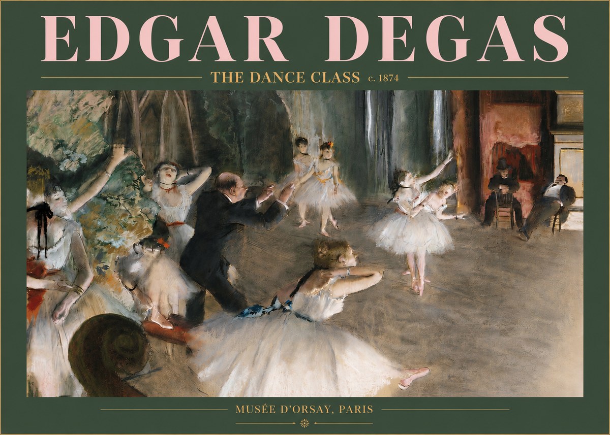 Edgar Degas The Dance Class III No3 - Juliste