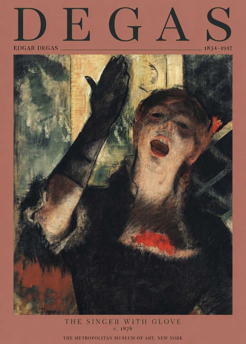Edgar Degas The Singer with Glove No1 - Juliste