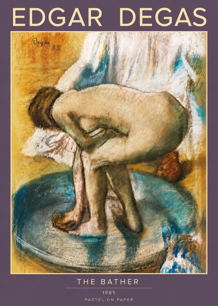 Edgar Degas The Bather No4 - Juliste