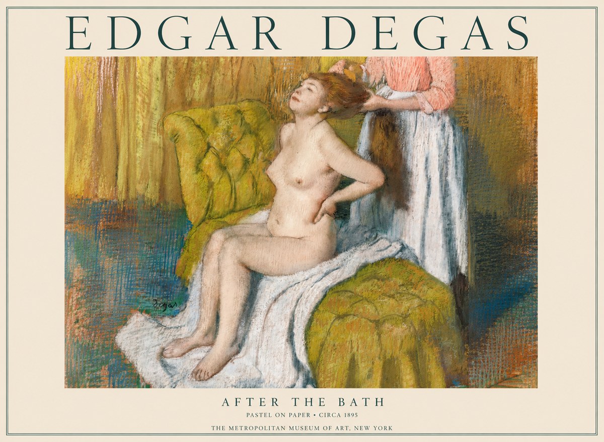 Edgar Degas After the Bath III No1 - Juliste