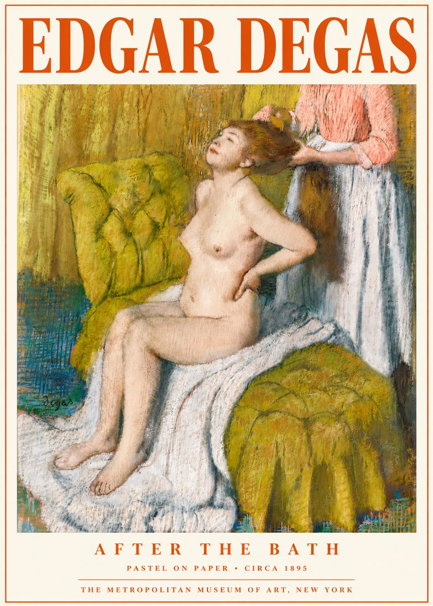Edgar Degas After the Bath III No4 - Juliste