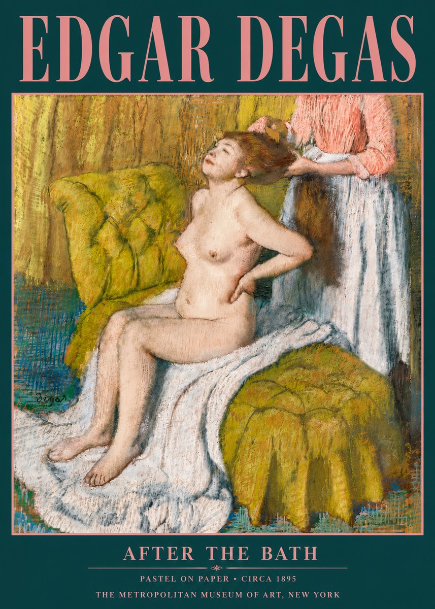 Edgar Degas After the Bath III No5 - Juliste
