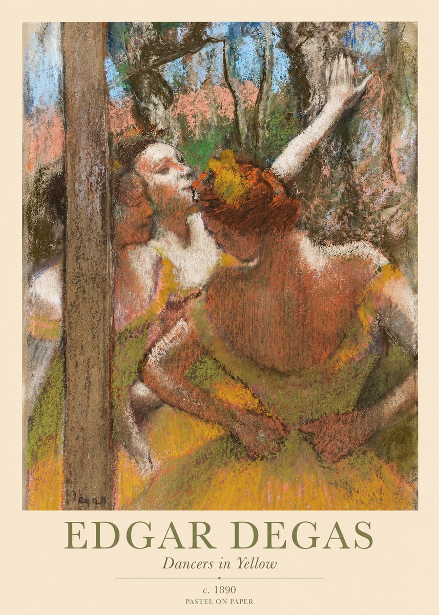 Edgar Degas Dancers in Yellow No1 - Juliste