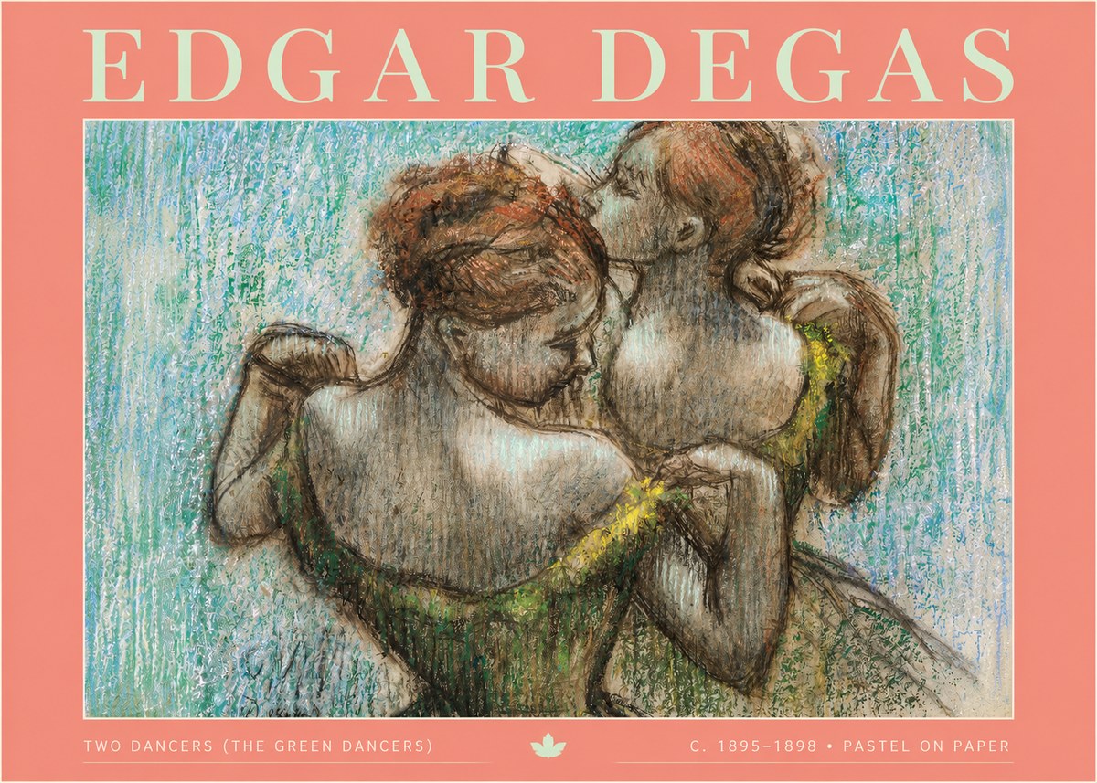 Edgar Degas Two Dancers (the Green Dancers) No2 - Juliste