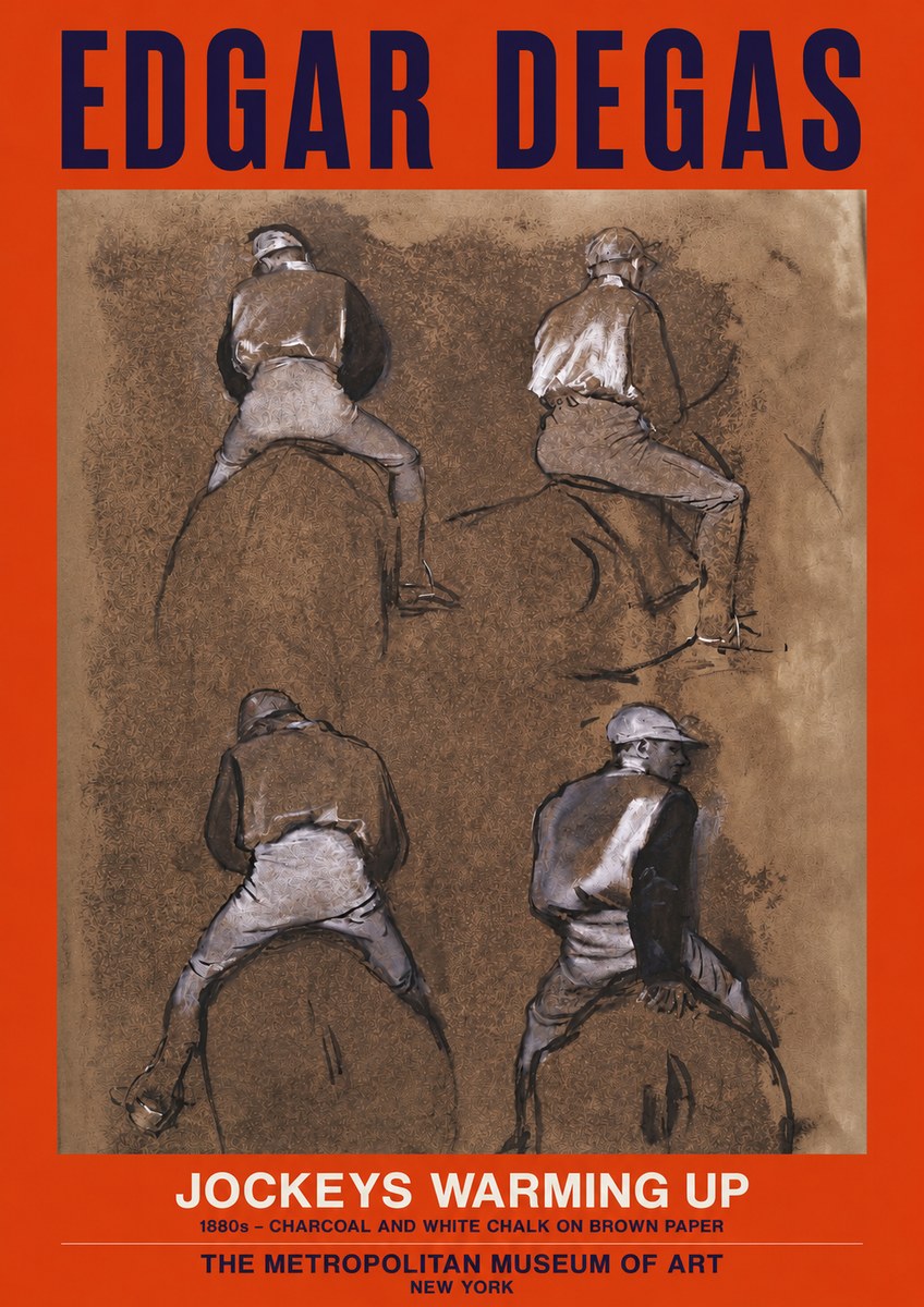 Edgar Degas Jockeys Warming Up No2 - Juliste