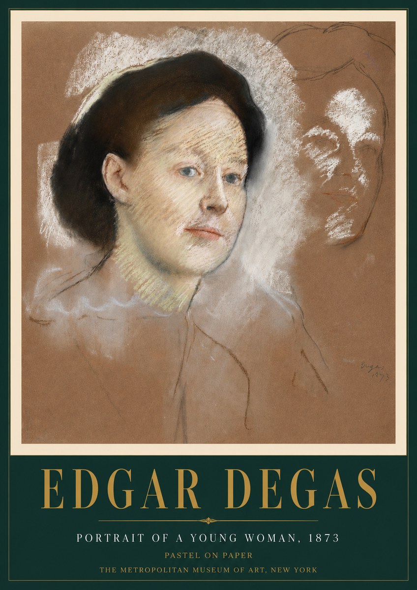 Edgar Degas Portrait of a Young Woman No4 - Juliste