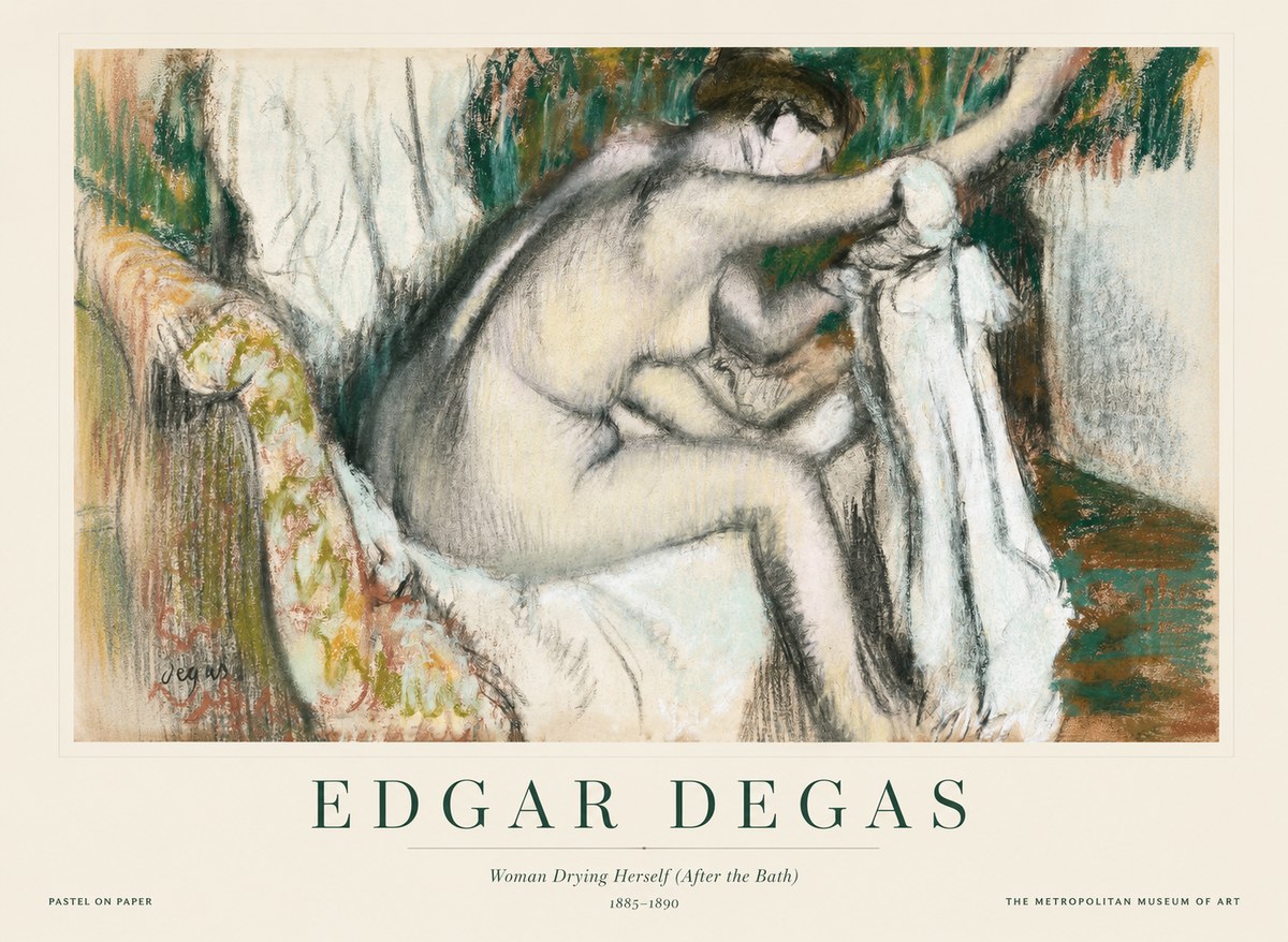 Edgar Degas Woman Drying Herself (After the Bath) No1 - Juliste