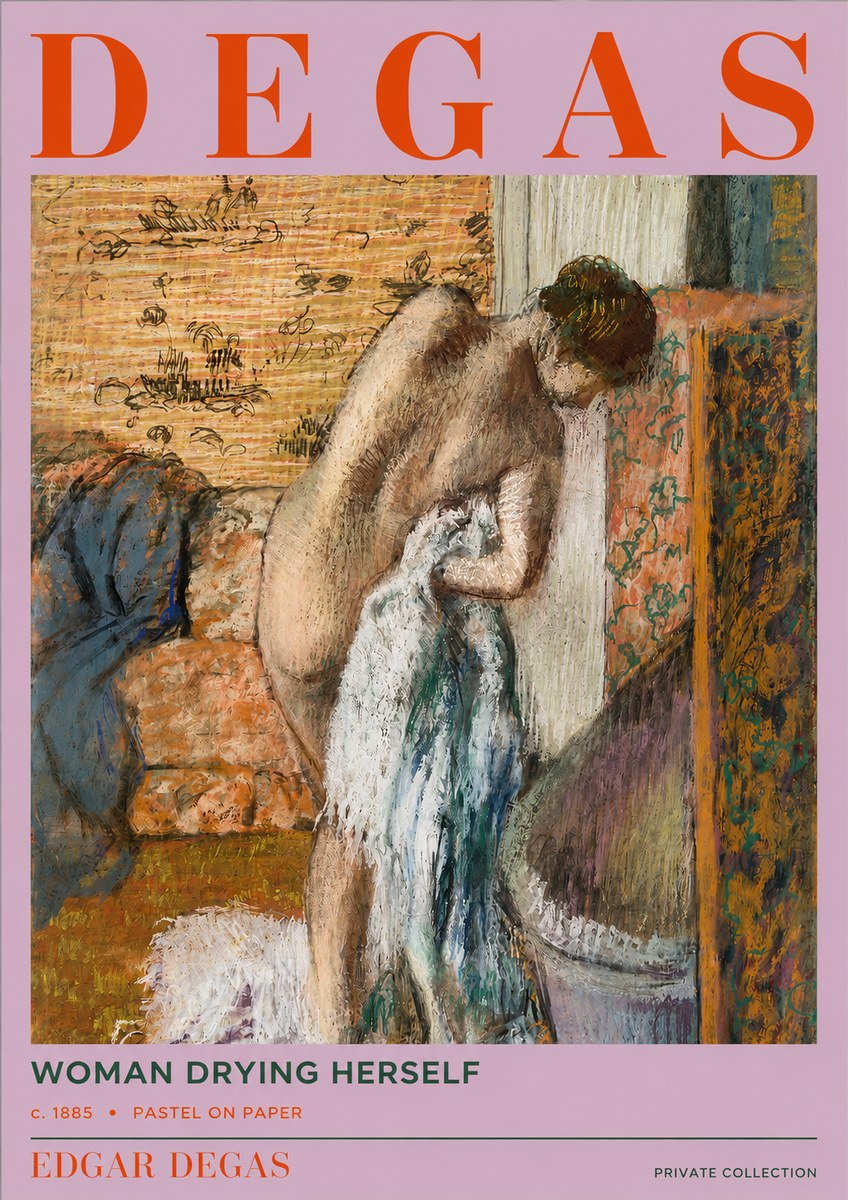 Edgar Degas Woman Drying Herself II No2 - Juliste