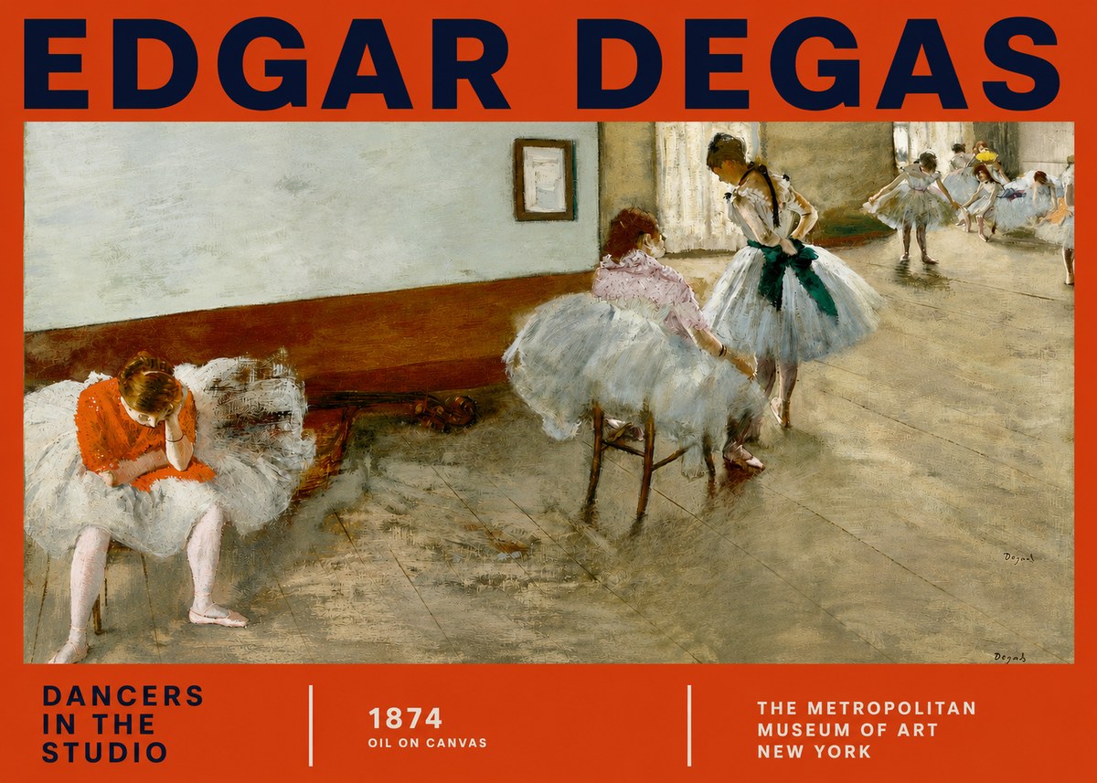 Edgar Degas Dancers in the Studio No2 - Juliste