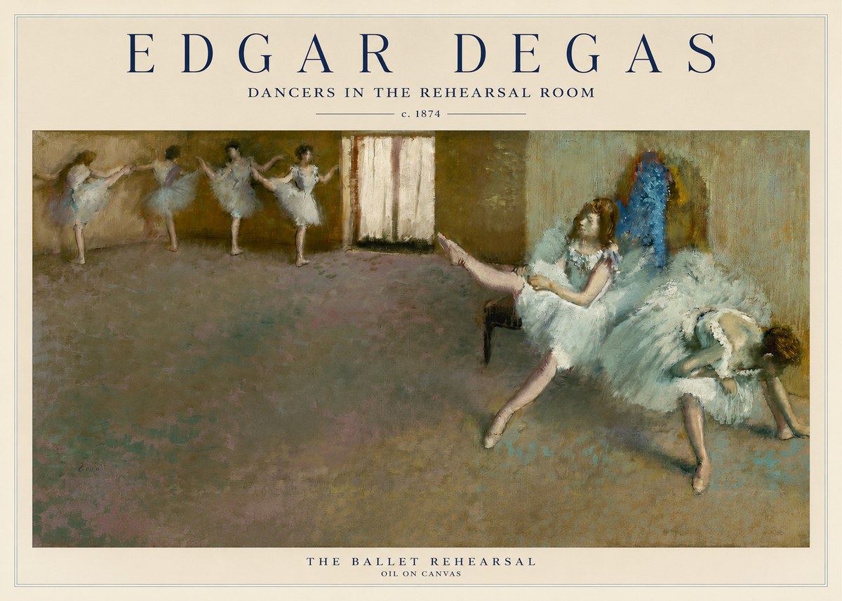 Edgar Degas The Ballet Rehearsal No1 - Juliste