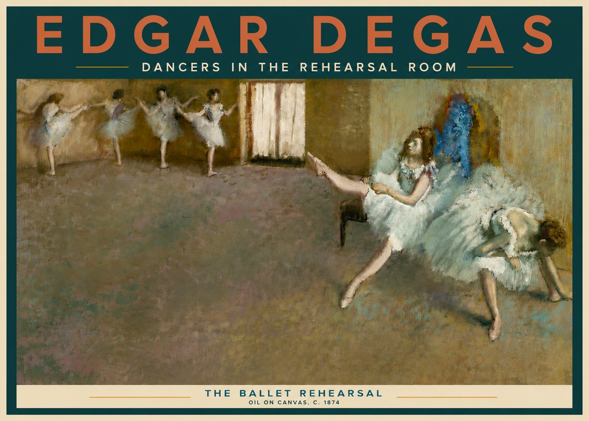 Edgar Degas The Ballet Rehearsal No3 - Juliste