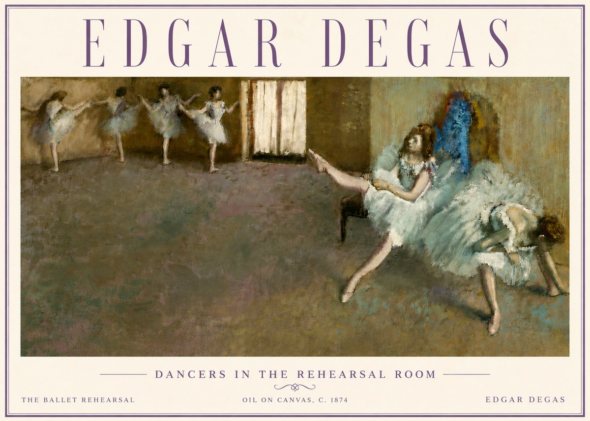 Edgar Degas The Ballet Rehearsal No4 - Juliste