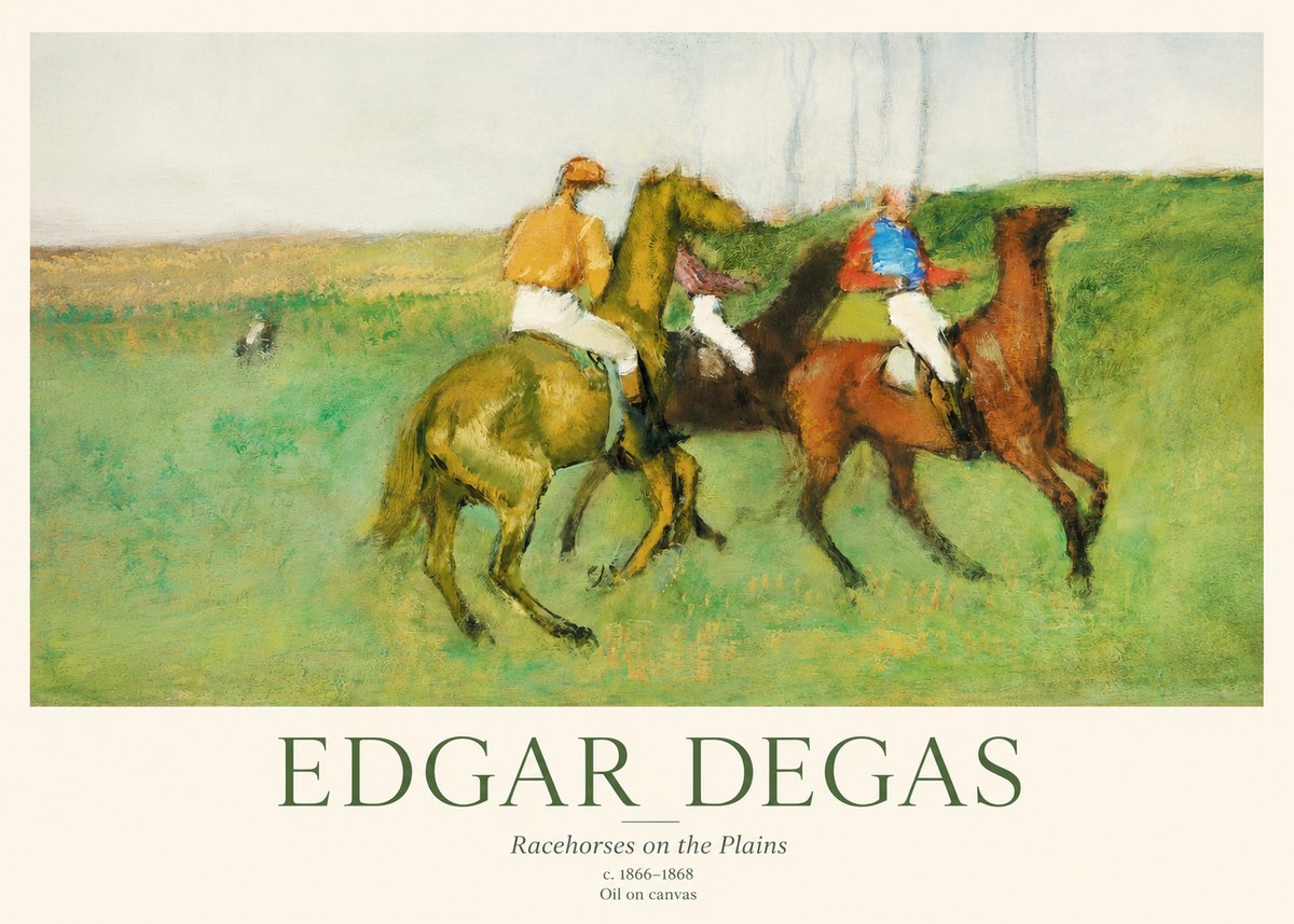 Edgar Degas Racehorses on the Plains No1 - Juliste