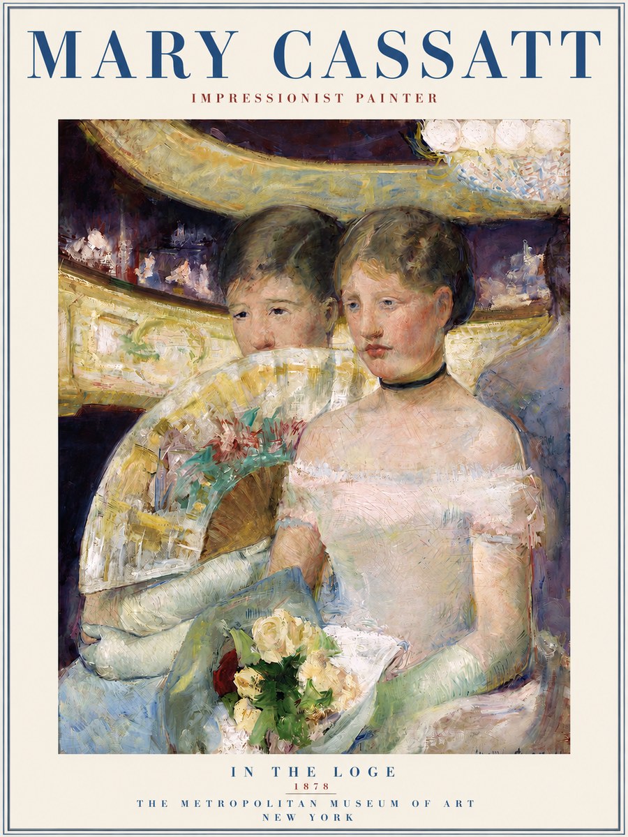 Mary Cassatt In the Loge No3 - Juliste