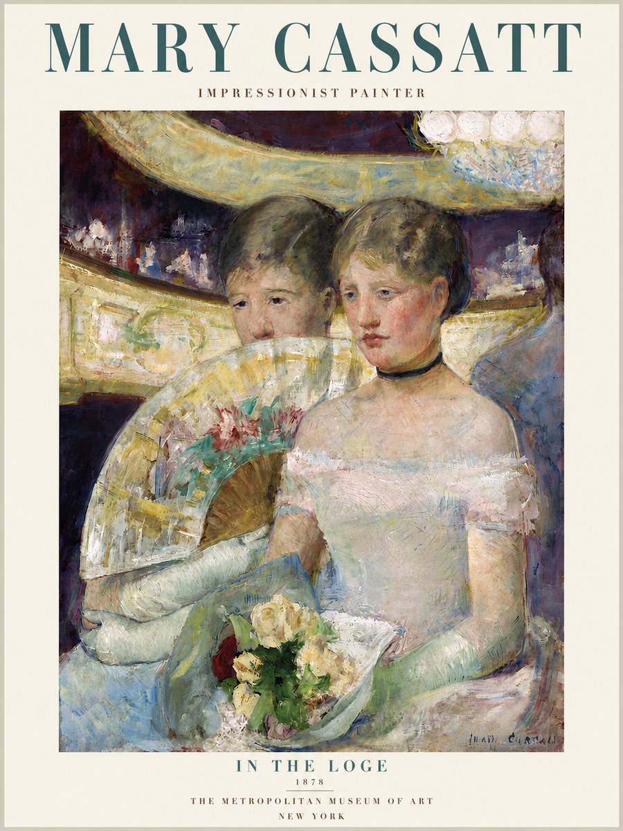 Mary Cassatt In the Loge No4 - Juliste