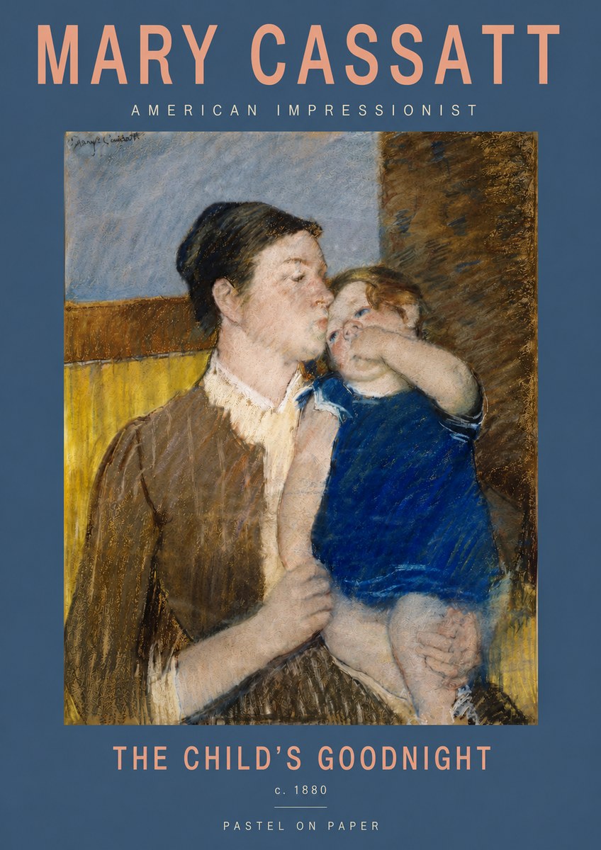 Mary Cassatt The Child's Goodnight No3 - Juliste