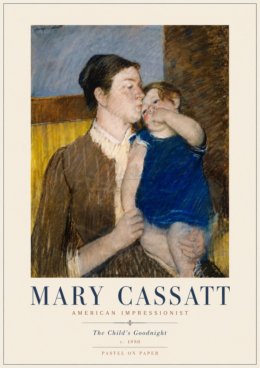 Mary Cassatt The Child's Goodnight No5 - Juliste