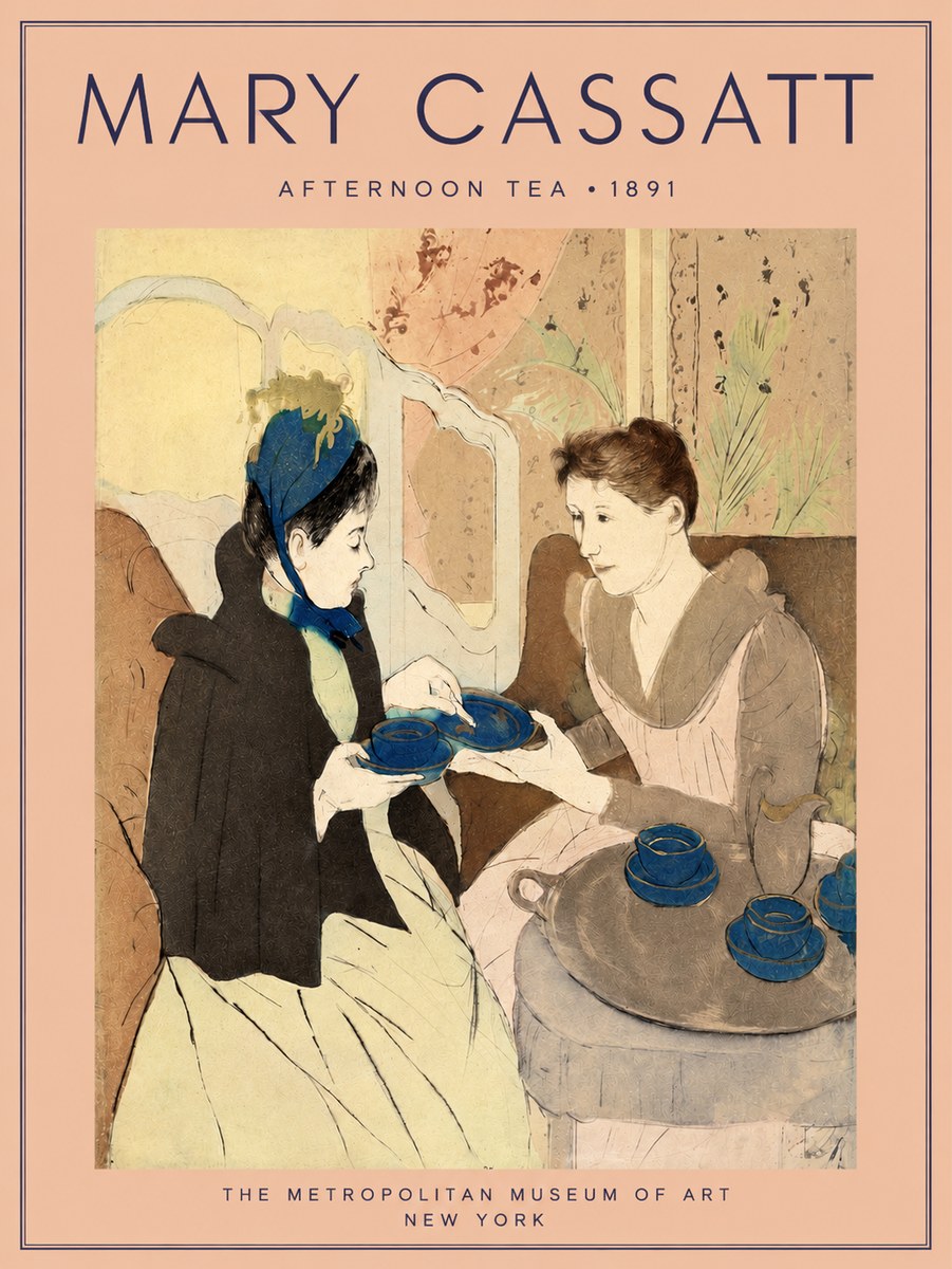 Mary Cassatt Afternoon Tea No3 - Juliste