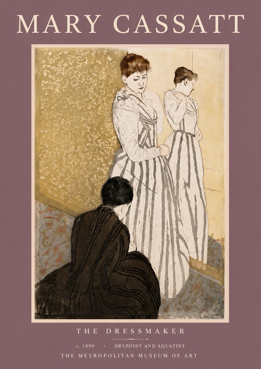 Mary Cassatt The Dressmaker No3 - Juliste