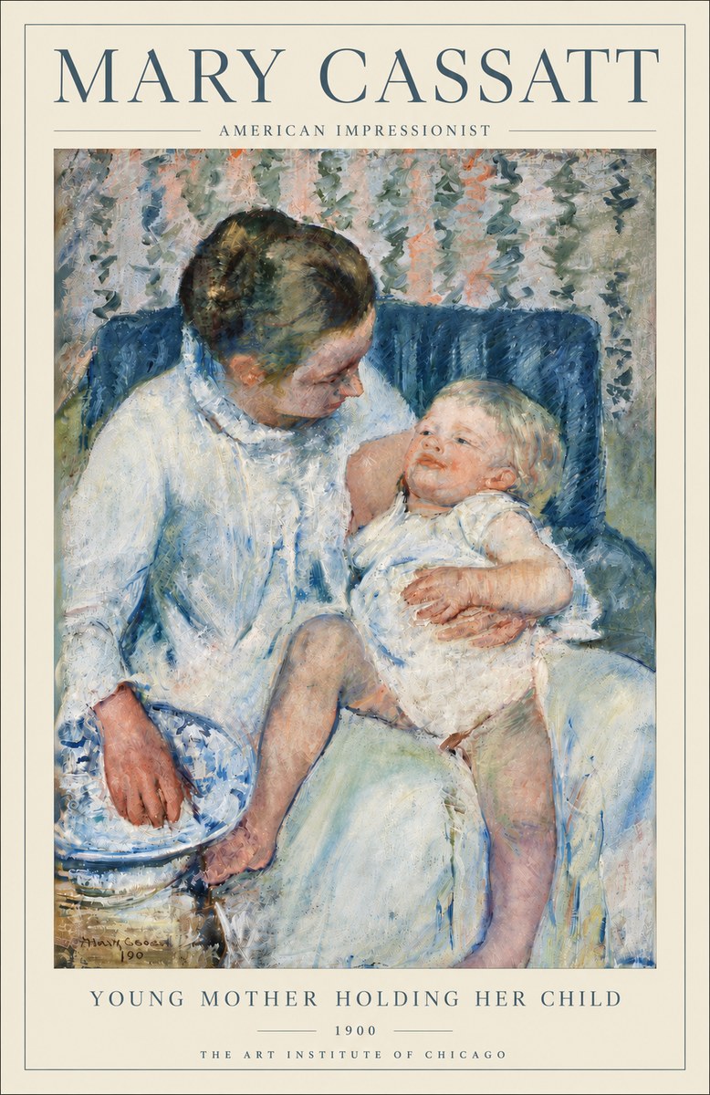 Mary Cassatt Young Mother Holding Her Child No4 - Juliste