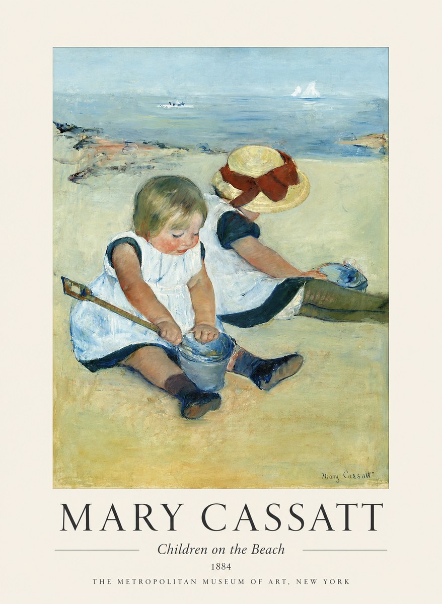 Mary Cassatt Children on the Beach No1 - Juliste