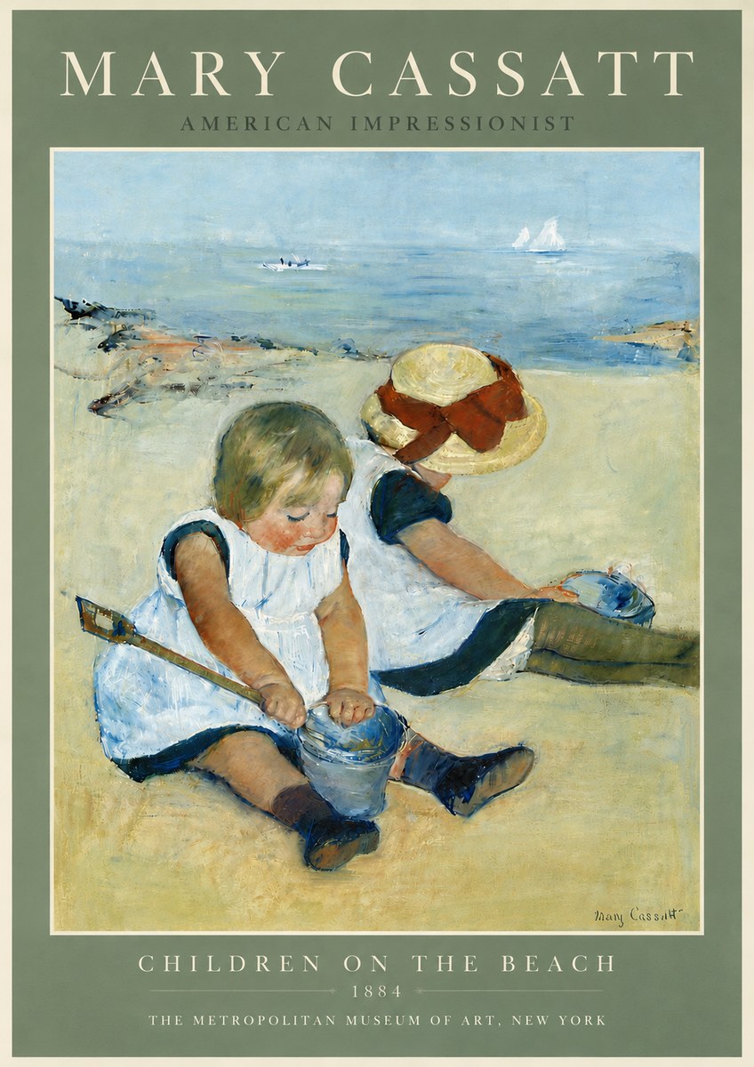 Mary Cassatt Children on the Beach No5 - Juliste