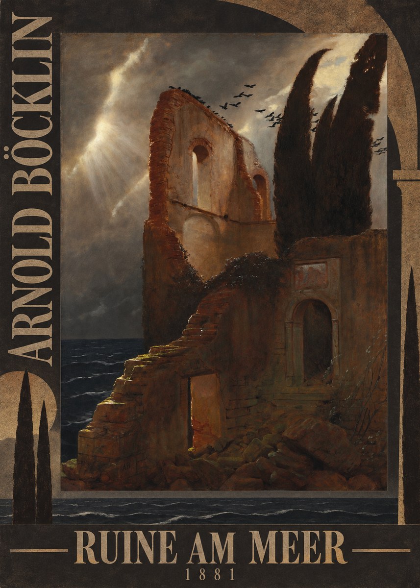 Arnold Böcklin Ruine Am Meer · 1881 No5 - Juliste
