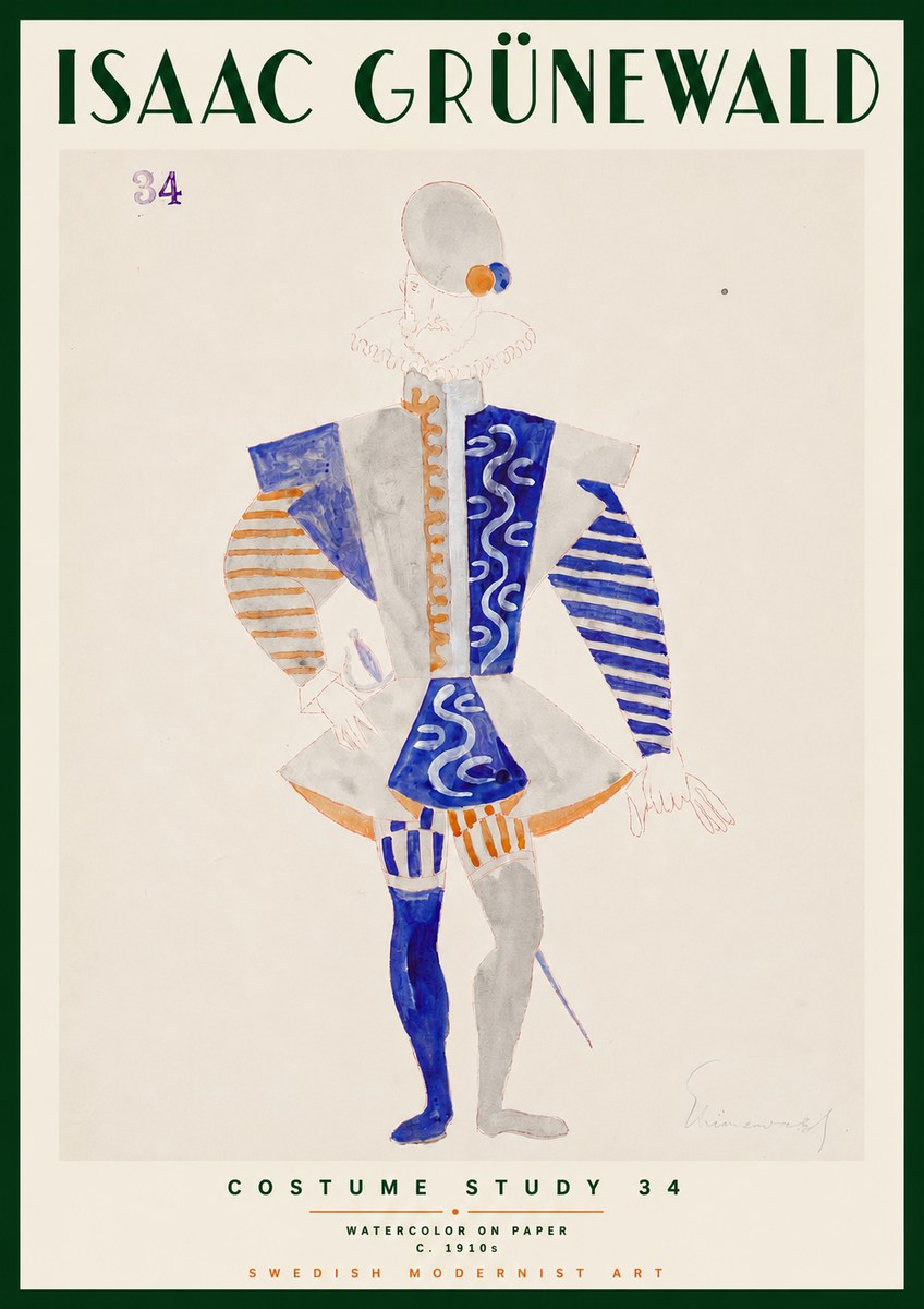 Isaac Grünewald Costume Study 34 No3 - Juliste