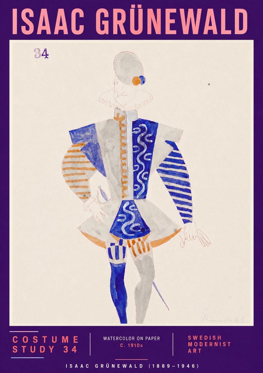 Isaac Grünewald Costume Study 34 No4 - Juliste