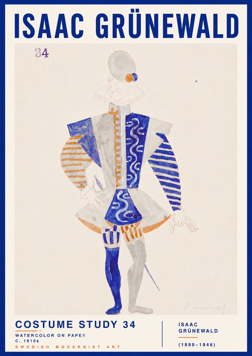 Isaac Grünewald Costume Study 34 No5 - Juliste