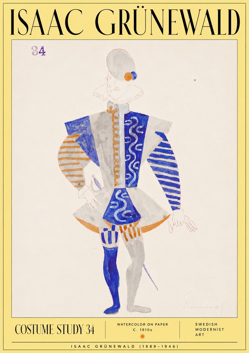 Isaac Grünewald Costume Study 34 No6 - Juliste