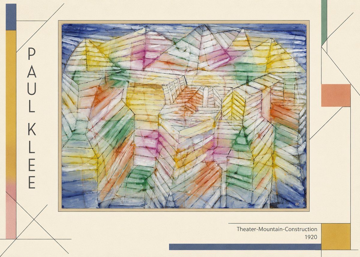 Paul Klee Theater-mountain-construction No2 - Juliste