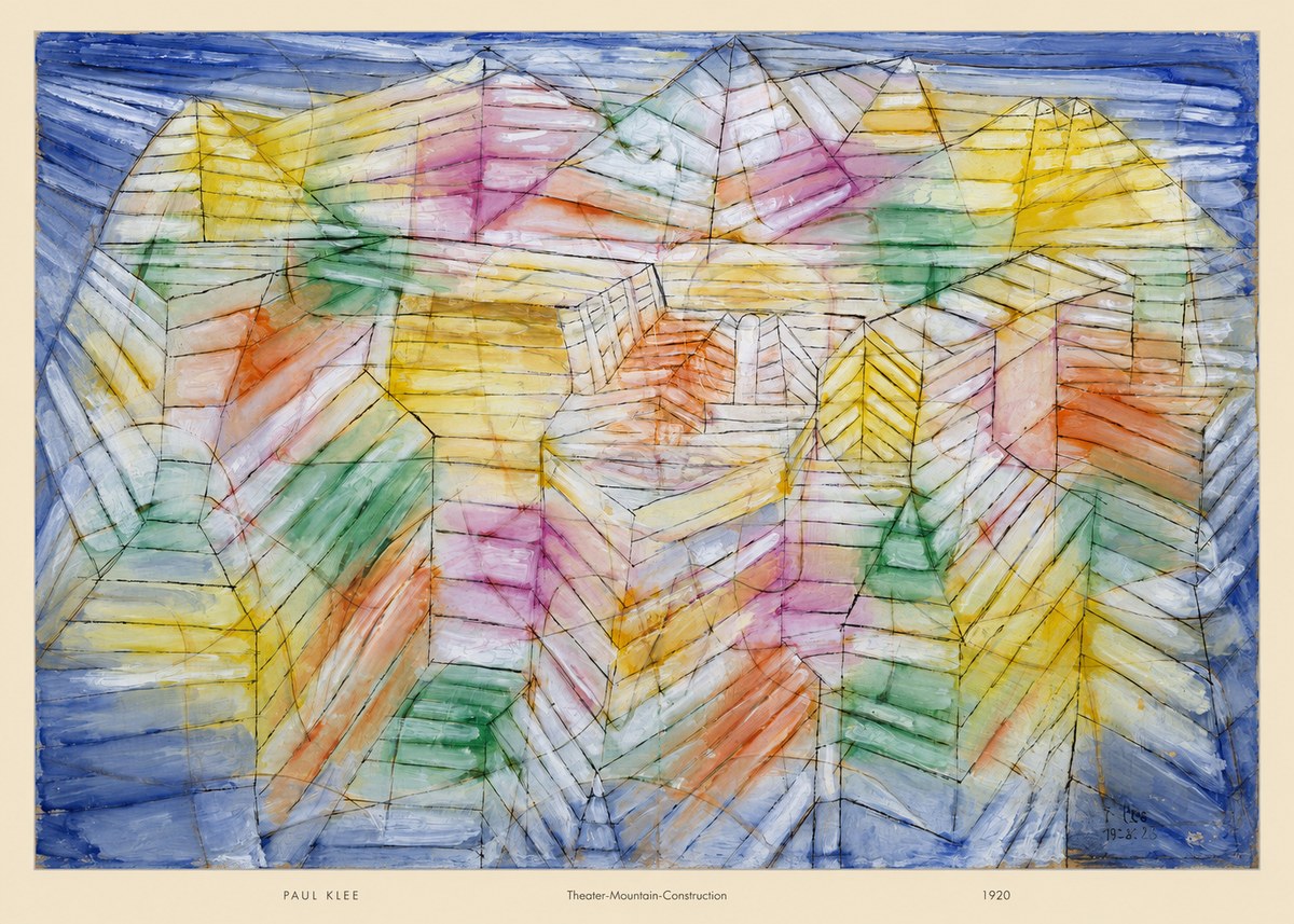 Paul Klee Theater-mountain-construction No5 - Juliste