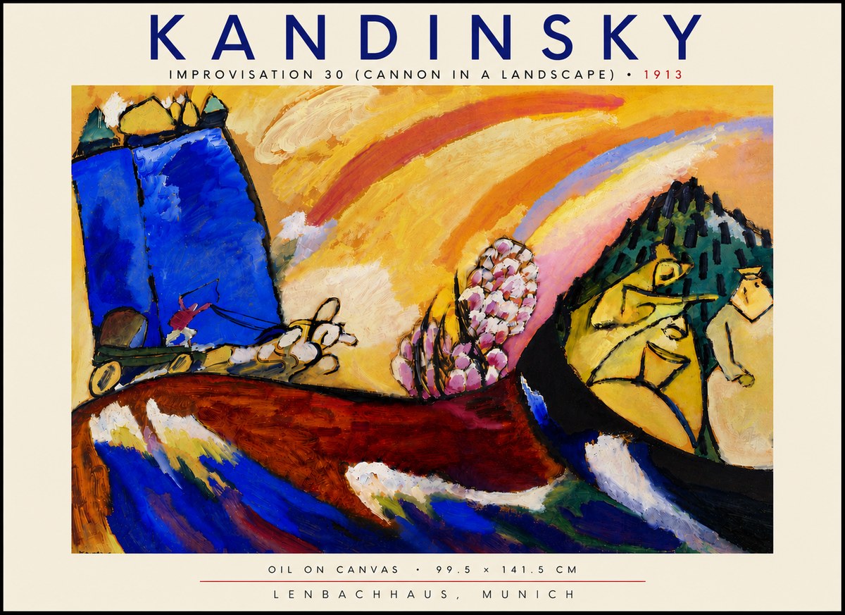 Kandinsky Improvisation 30 (Cannon in a Landscape) No5 - Juliste