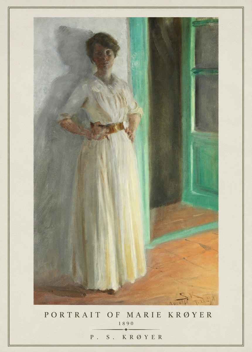 P.S. Krøyer Portrait of Marie Krøyer No1 - Juliste