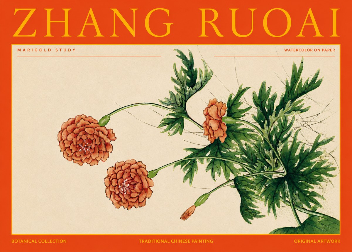 Zhang Ruoai Marigold Study No2 - Juliste