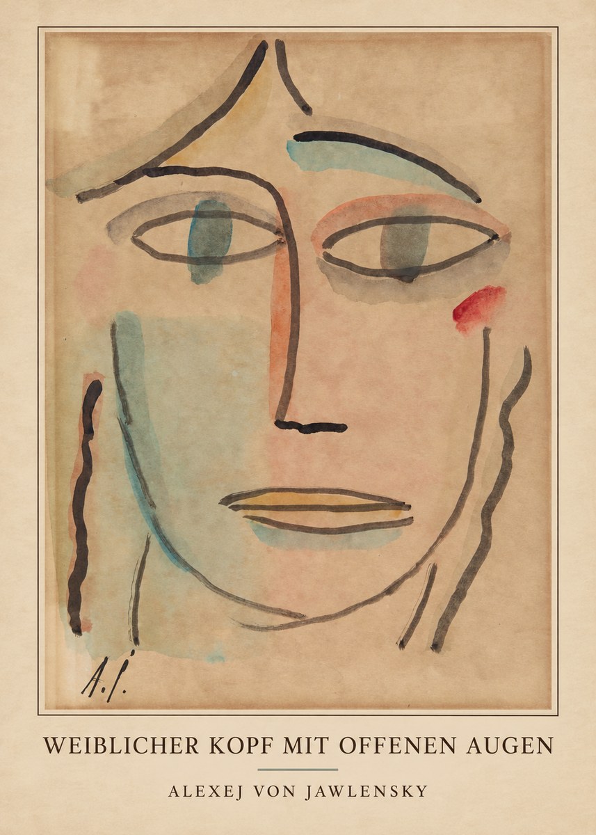 Alexej von Jawlensky Weiblicher Kopf Mit Offenen Augen No3 - Juliste