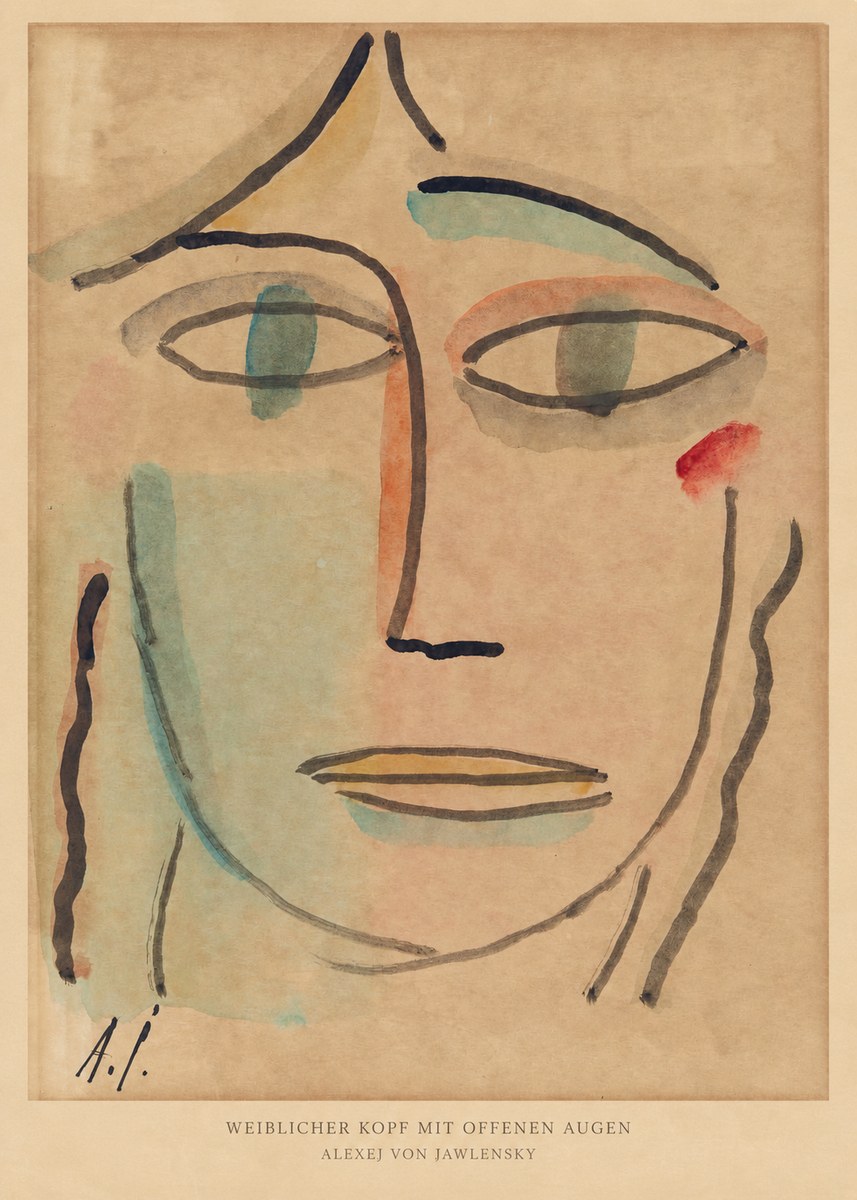 Alexej von Jawlensky Weiblicher Kopf Mit Offenen Augen No5 - Juliste