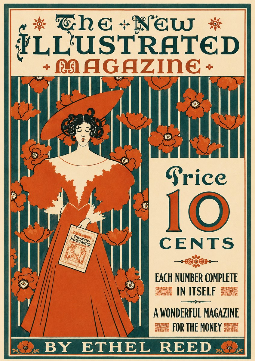 Ethel Reed The New Illustrated Magazine No6 - Juliste