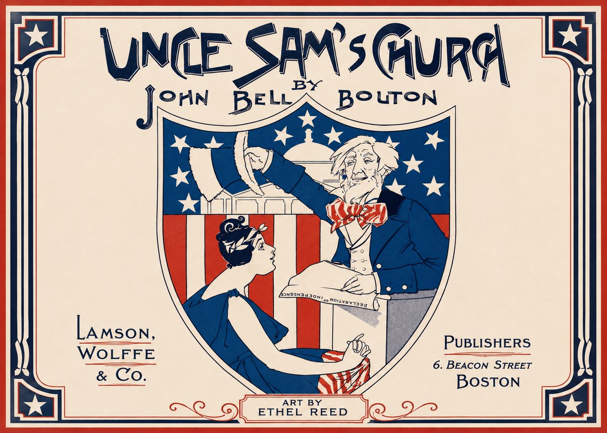 Ethel Reed Uncle Sam's Church No2 - Juliste